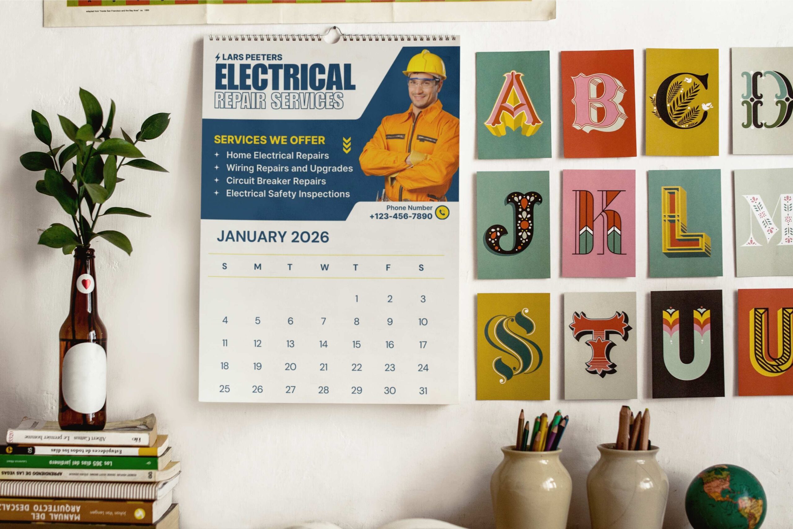 Wire Binding Wall Calendar