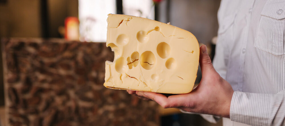 Block of cheese to represent cheesy Valentines Marketing
